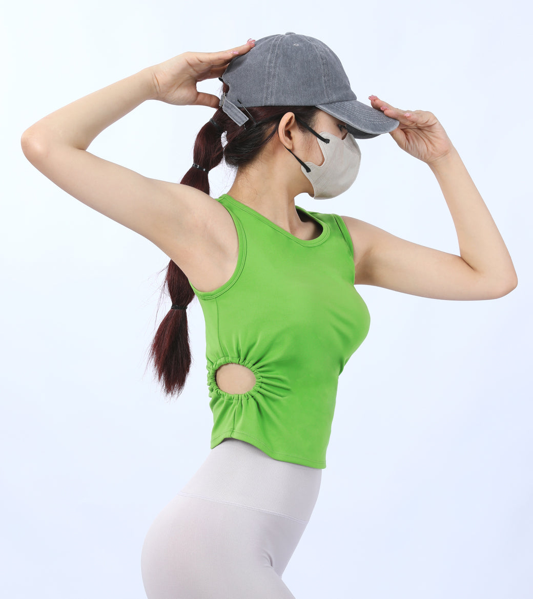 LOVESOFT Women Fashion Waist wrinkle Workout Shirts Yoga Tops Running Fitness Sports Short Sleeve Tees