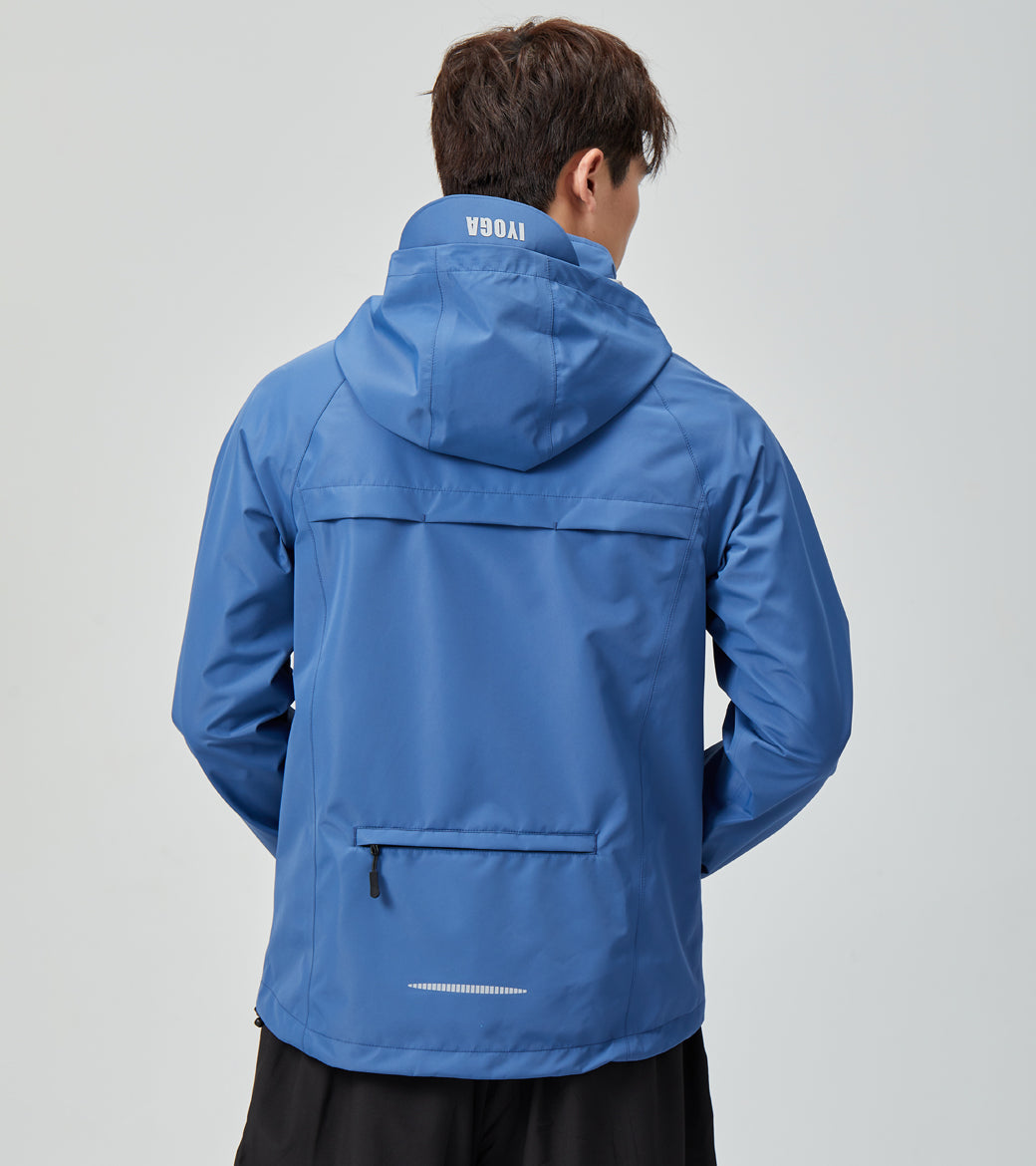 LOVESOFT Men's Blue Outdoor Jacket Waterproof Windproof Warm Jacket