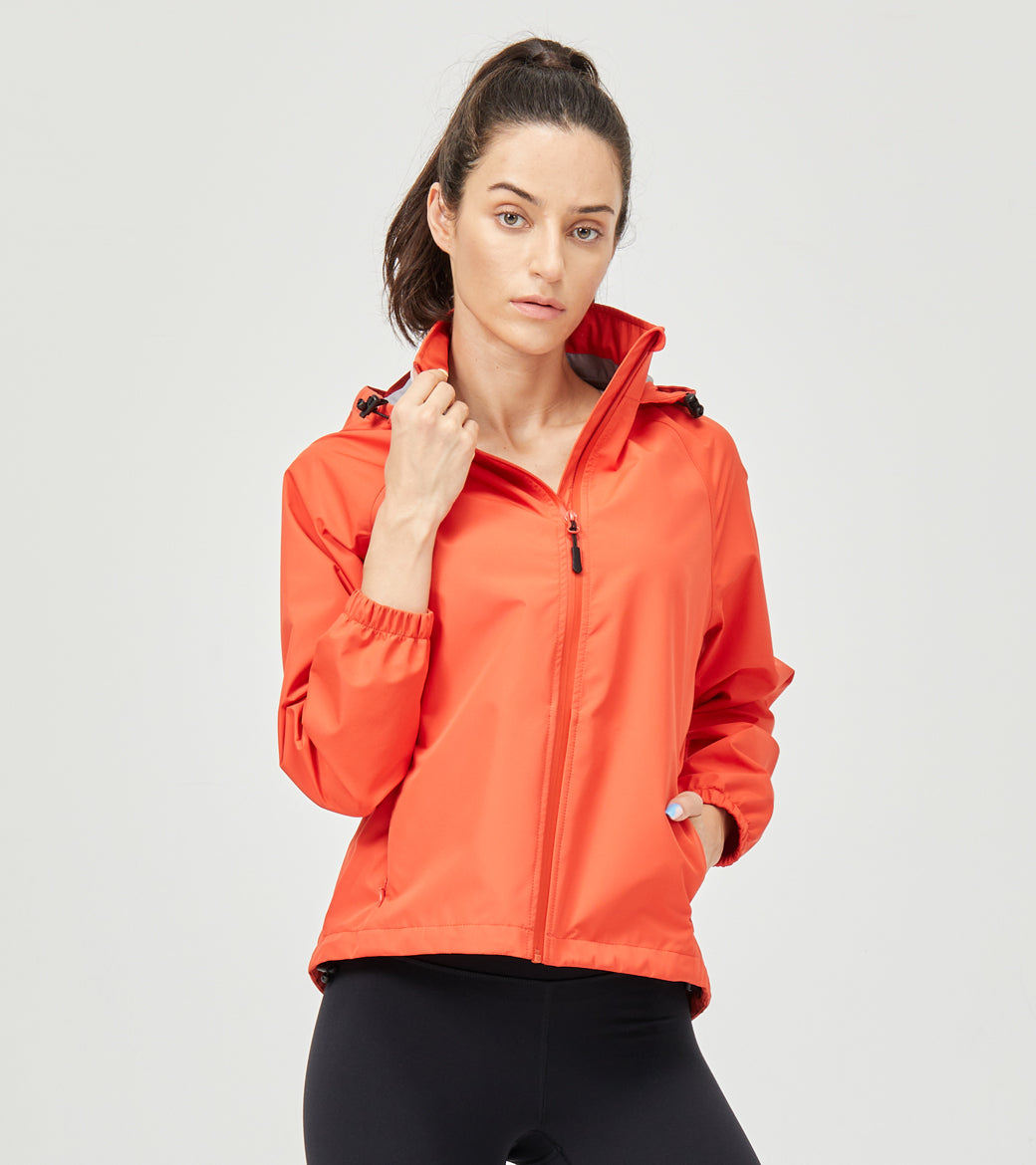 LOVESOFT Women's Orange Outdoor Jacket Waterproof Windproof Warm Jacket