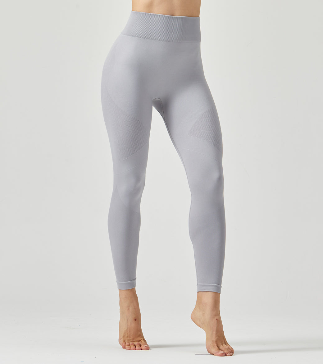 LOVESOFT Grey Seamless Leggings for Women Yoga Workout Tight Pants