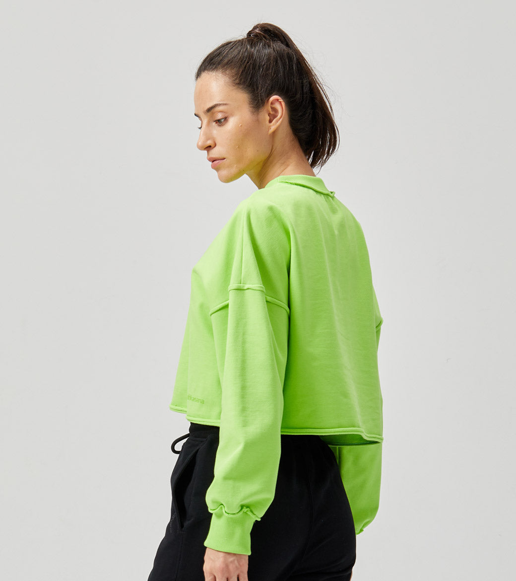 LOVESOFT Women's  Green Autumn Fashion All-match Long-sleeved  Sweatshirt