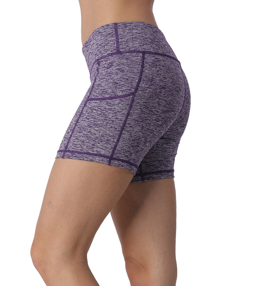 LOVESOFT Women's Workout Running Yoga Shorts with Side Pocketed